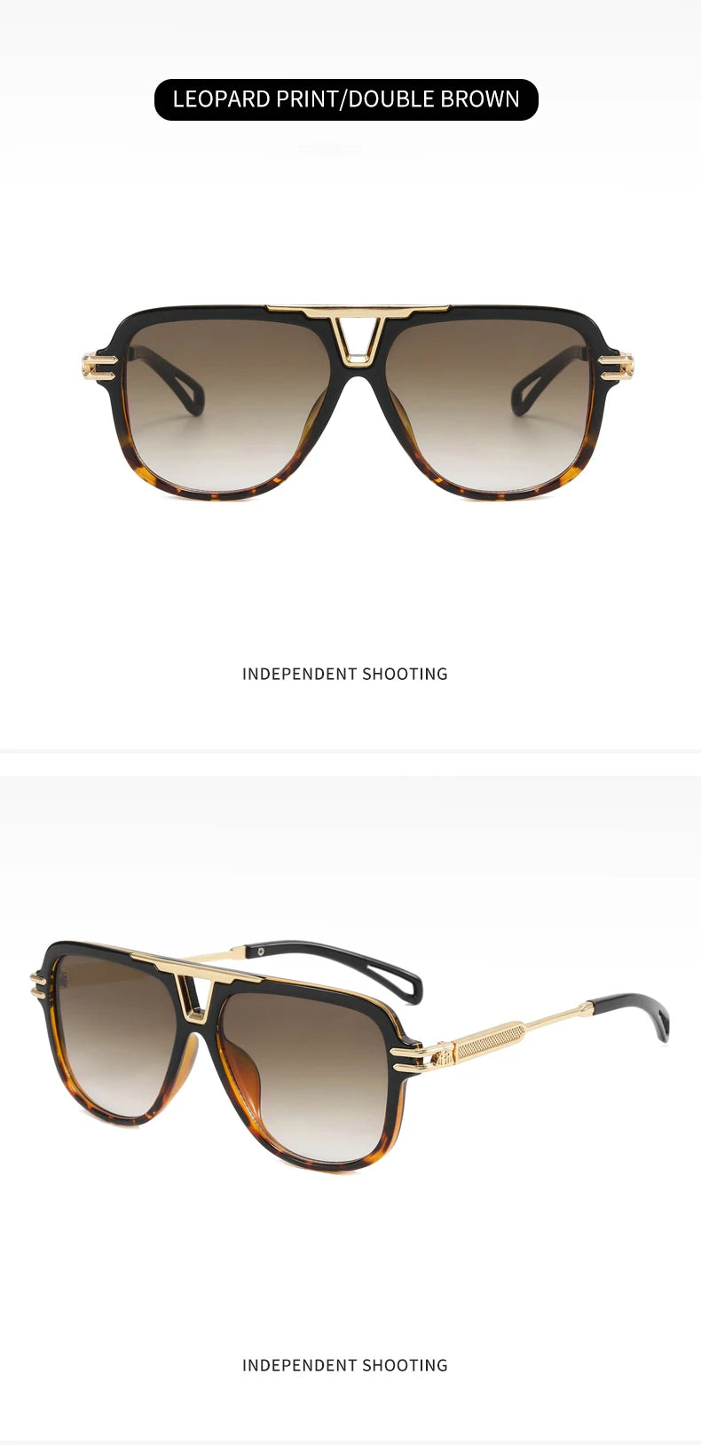Luxury Look: Fashion-Forward Double Beam Sunglasses for Men