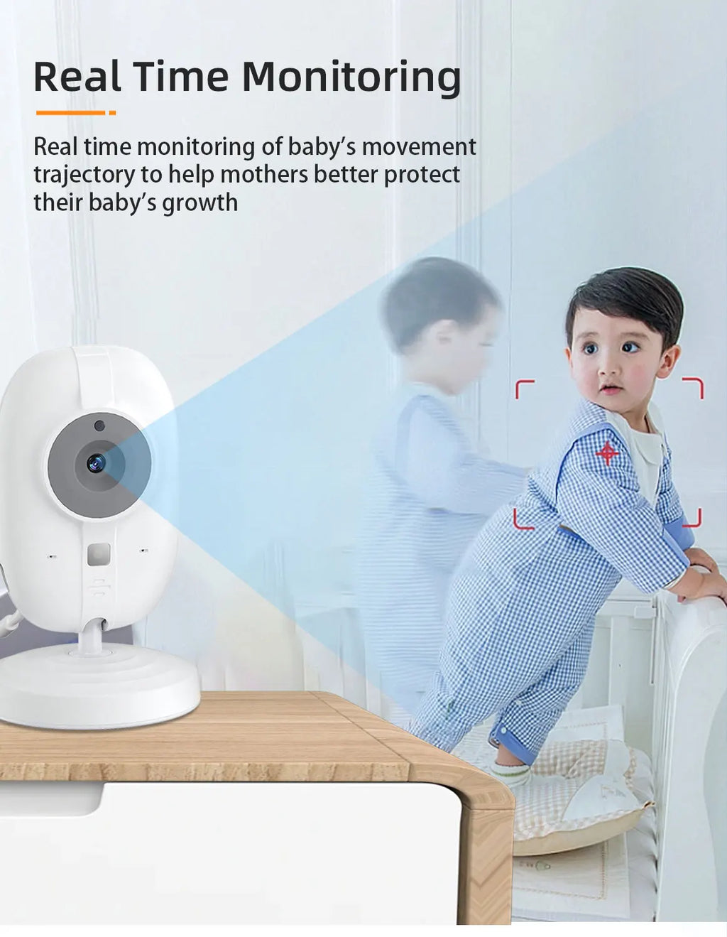 Wireless Baby Monitor: 3.5 Inch Screen with Night Vision & Two-Way Audio