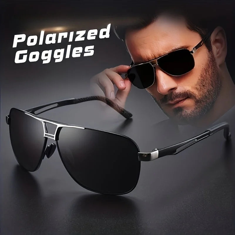 Men's Pilot Sunglasses: Stylish Gradient Big Frame with UV400 Protection