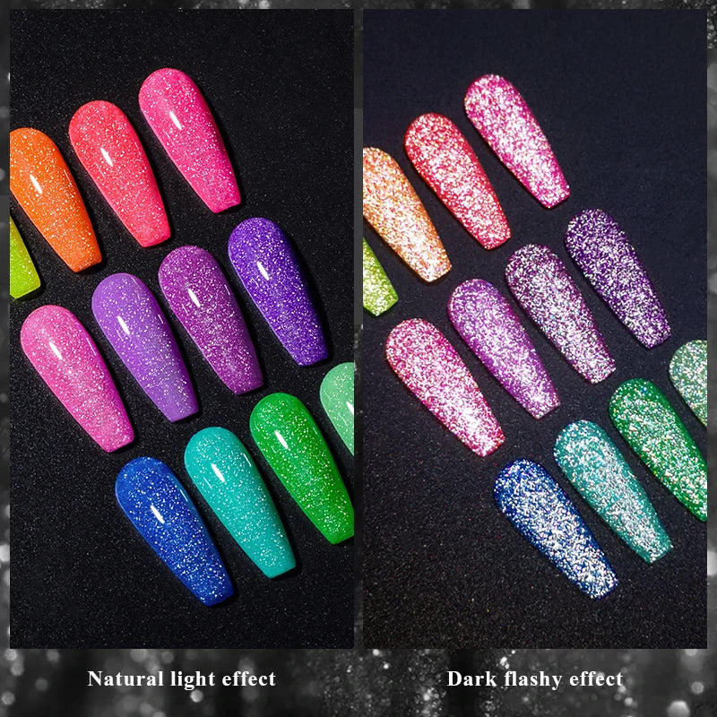 Glitter Gel Nail Polish: Semi-Permanent UV LED Formula for Stunning Nails