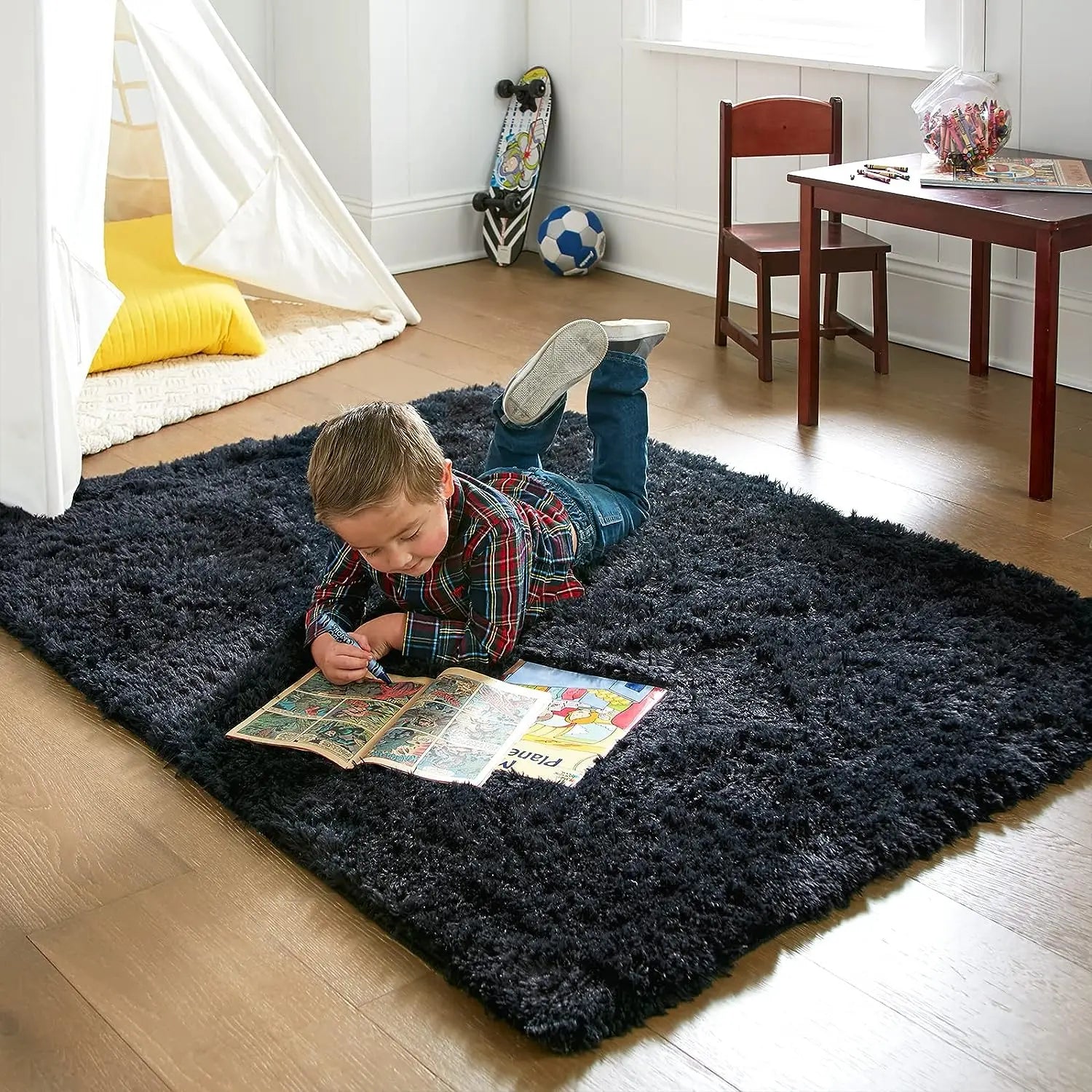 Stylish Non-Slip Living Room Mat: Perfect for Bedrooms and Play Areas