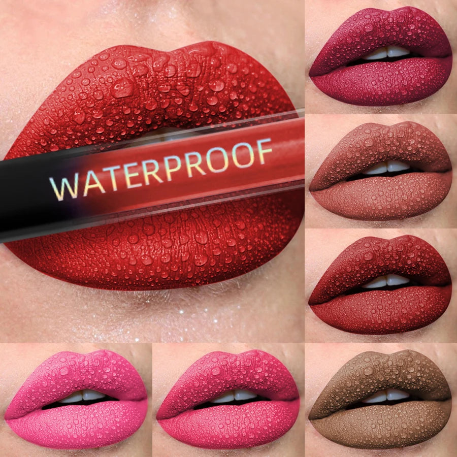 Waterproof Liquid Lipstick Set: Bold Colors for Lasting Beauty
