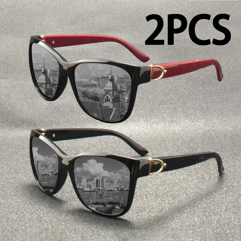 Stylish 2PCS Cat Eye Sunglasses for Women: Perfect for Driving and Fashion