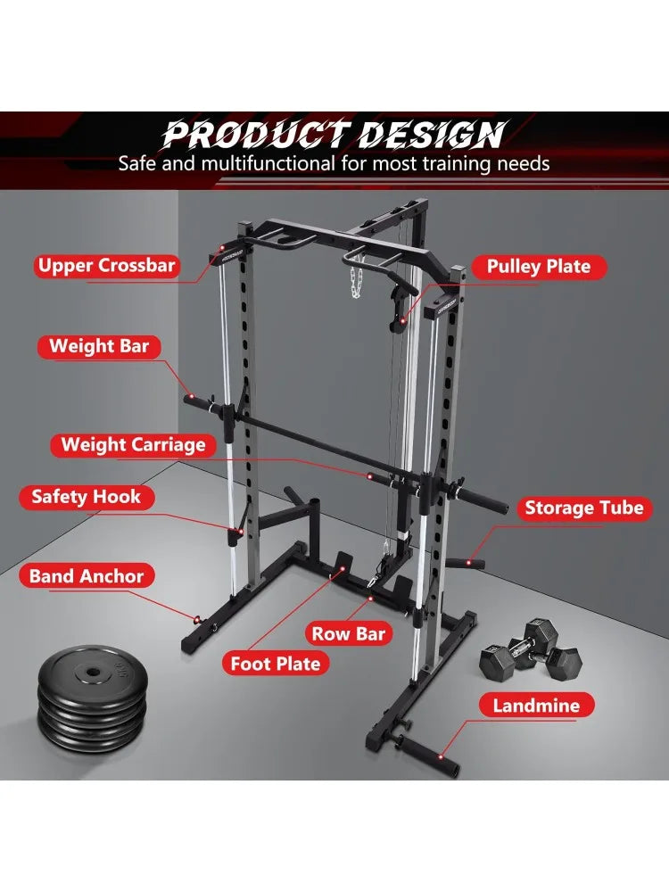 Multi-Function Power Rack: Experience Complete Home Workouts
