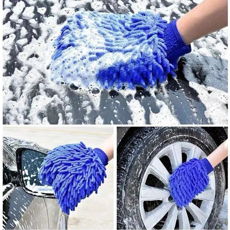 Gentle Touch: Premium Microfiber Car Cleaning Gloves for a Flawless Finish