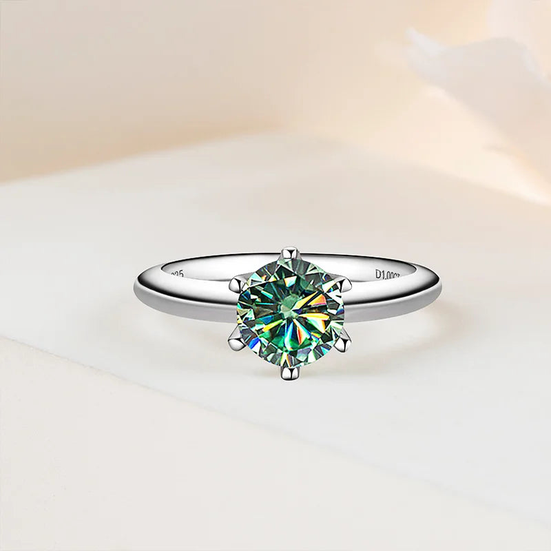 Enduring Love: Moissanite Solitaire Engagement Ring