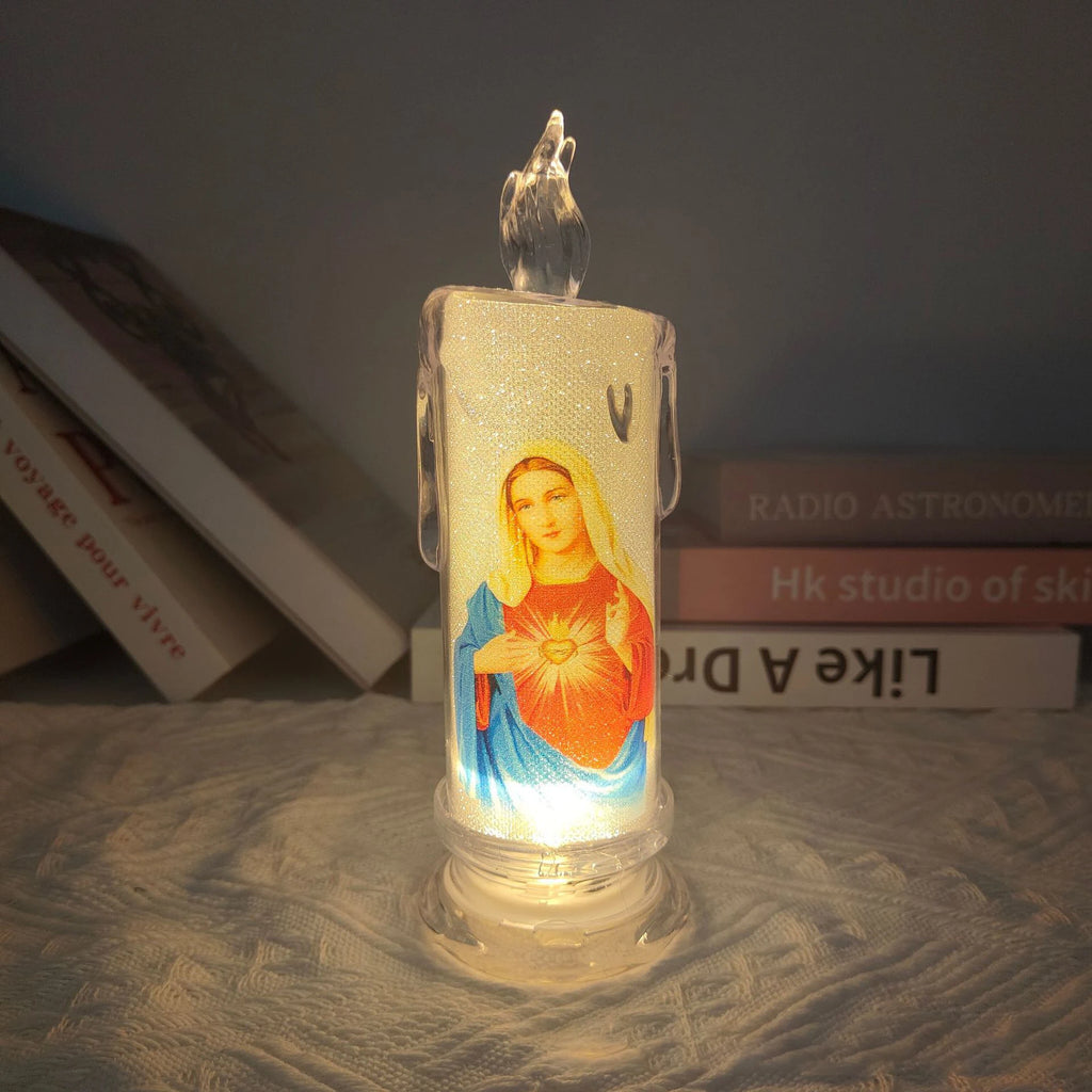 Faithful Light Source: LED Candle for Spiritual Reflection