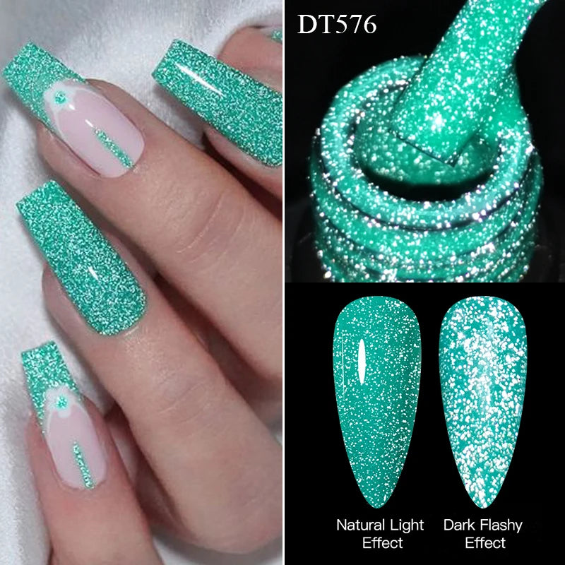 Glitter Gel Nail Polish: Semi-Permanent UV LED Formula for Stunning Nails