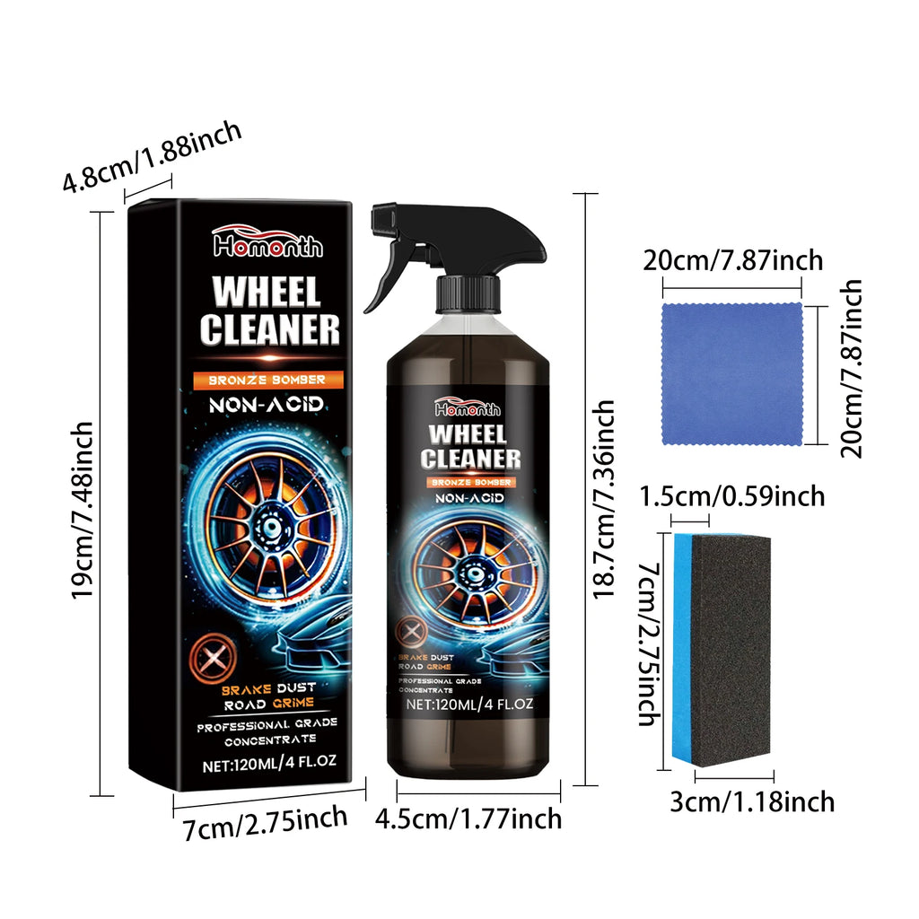 Car Wheel Cleaner Spray: 120ml Tyre Polish for Dirt Removal and Maintenance