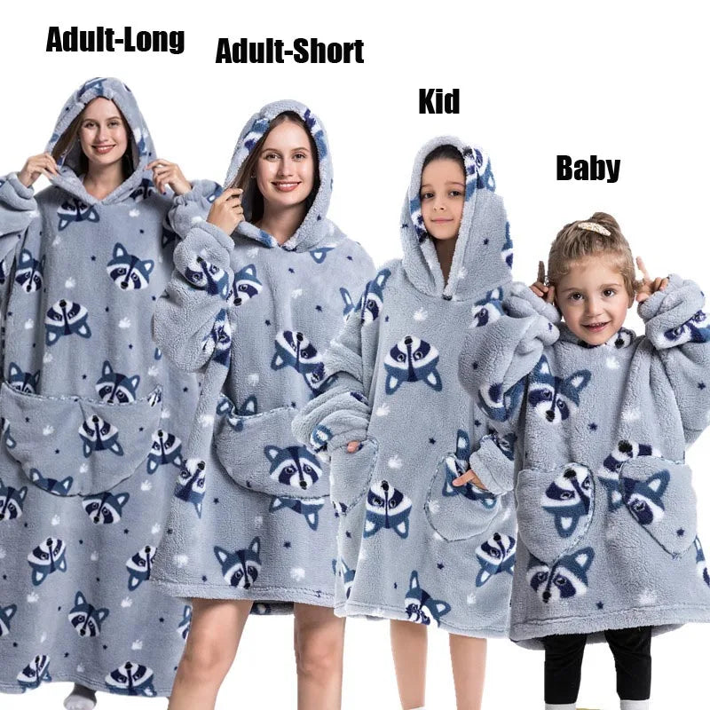 Animal Art Blanket Hoodie: Cozy Up in Creative Comfort
