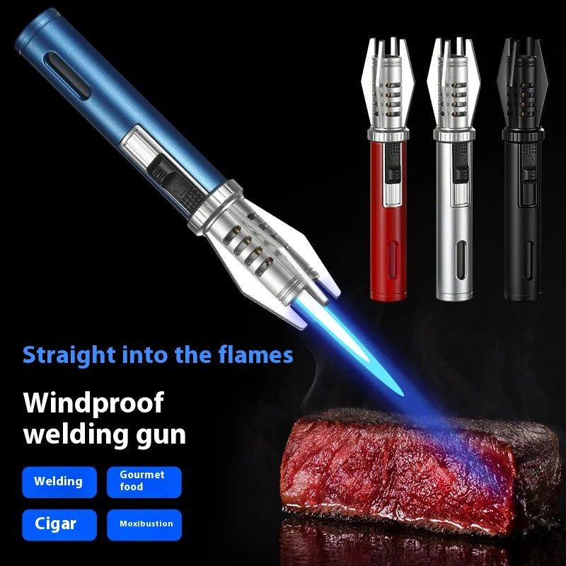 Precision Flame: Powerful Windproof Metal Gas Lighter for Every Occasion
