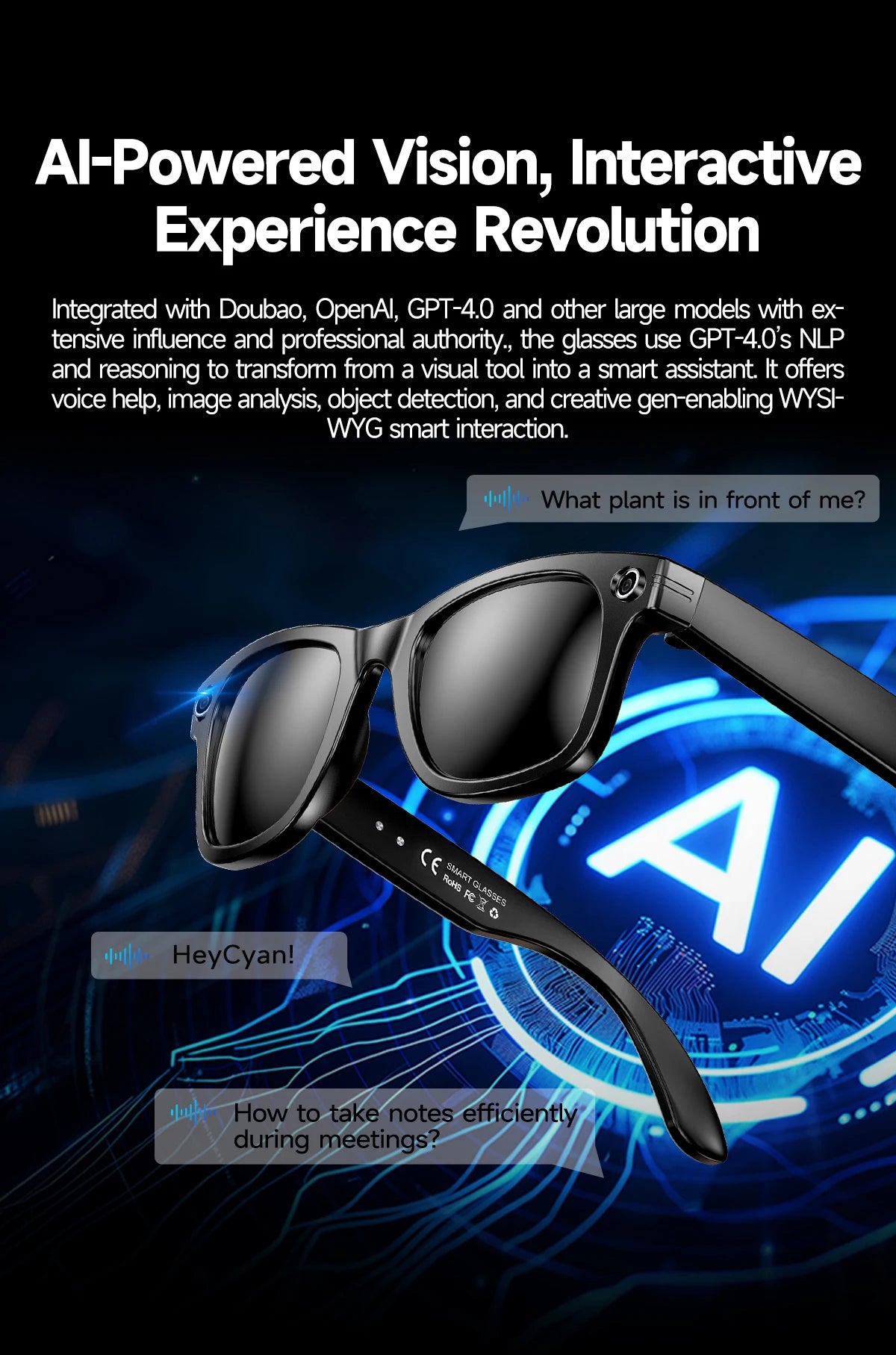 Interactive Eyewear: Touch-Controlled Smart Glasses with Noise-Cancelling Features
