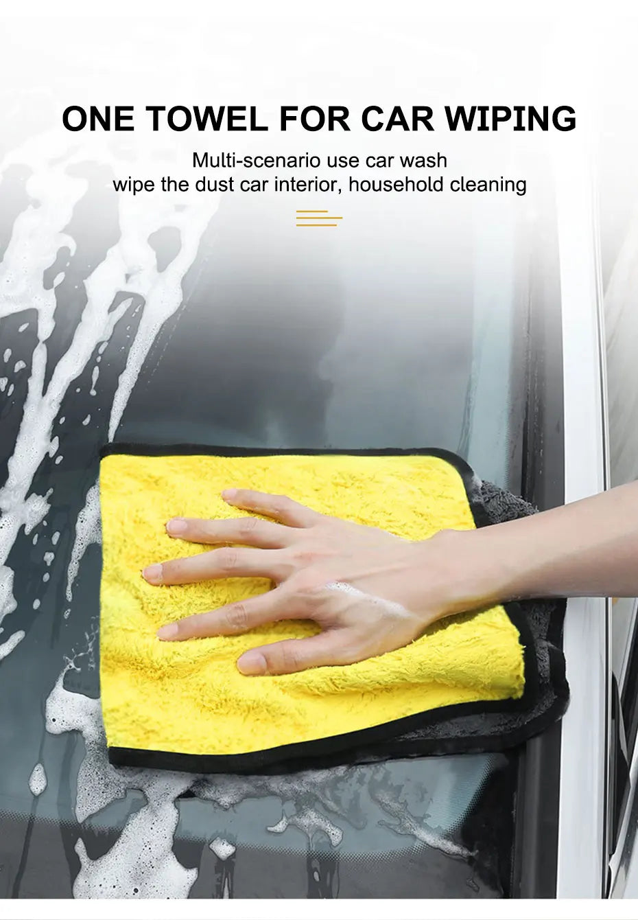 Premium Car Wash Towel: Absorbent Microfiber Detailing Cleaning Cloth