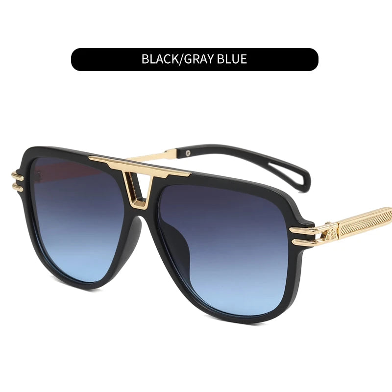 Luxury Look: Fashion-Forward Double Beam Sunglasses for Men