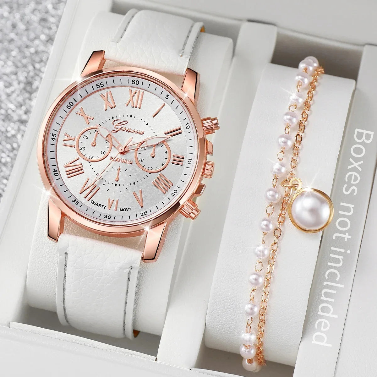 Stylish Wristwear Ensemble: 5/6-Piece Analog Watch and Jewelry Set for Women