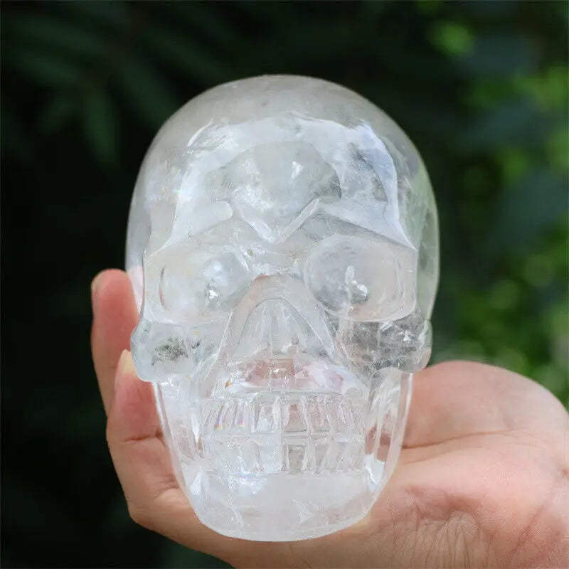 Crystal Skull Amulet: Unlock Reiki Healing with Clear Quartz