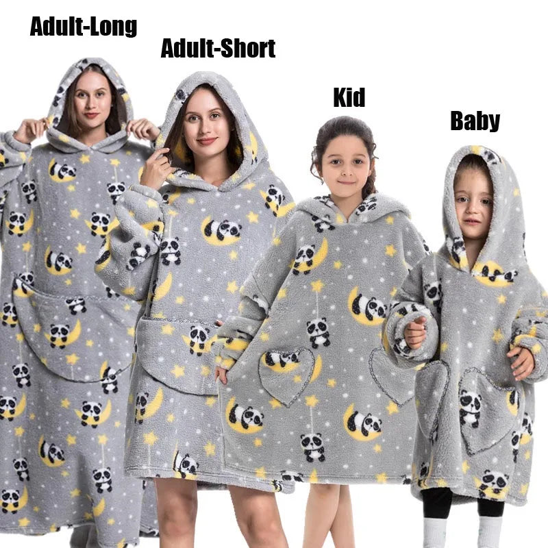 Animal Art Blanket Hoodie: Cozy Up in Creative Comfort