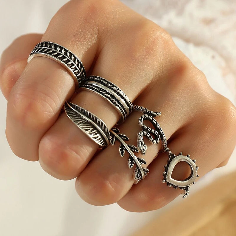 30-Piece Alloy Finger Ring Set: Unique Designs for Every Style