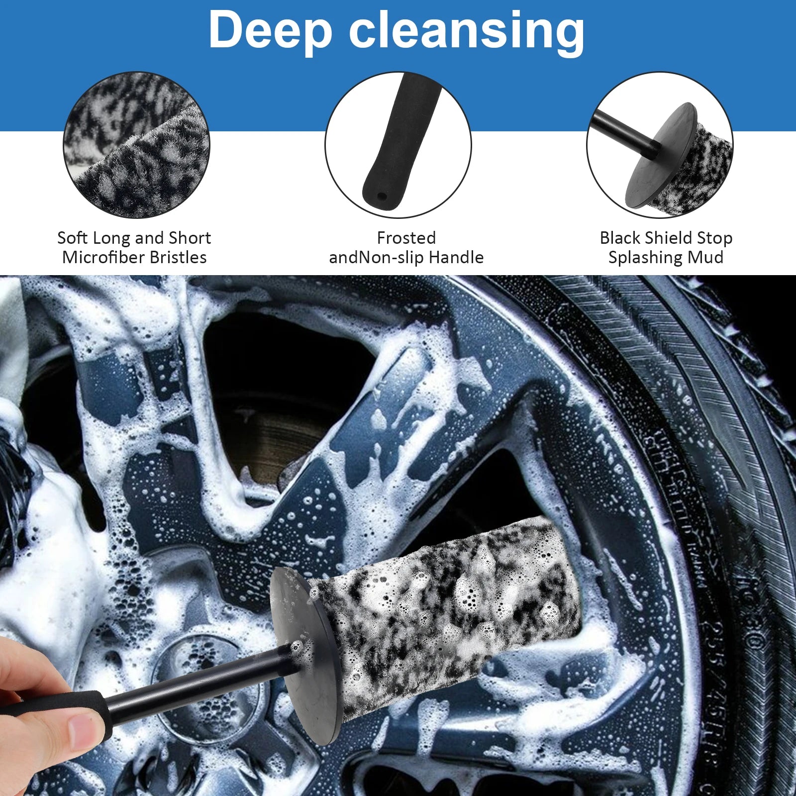 Ultimate Clean: 3/1 Pcs Car Wheel Detailing Brush Set