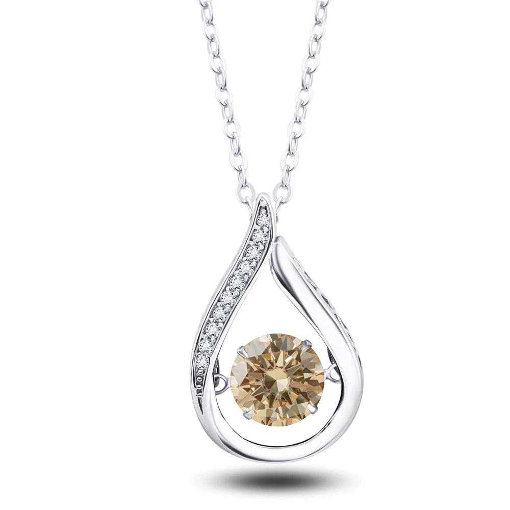 Timeless Beauty: Fine Moissanite Necklace with Sterling Chain
