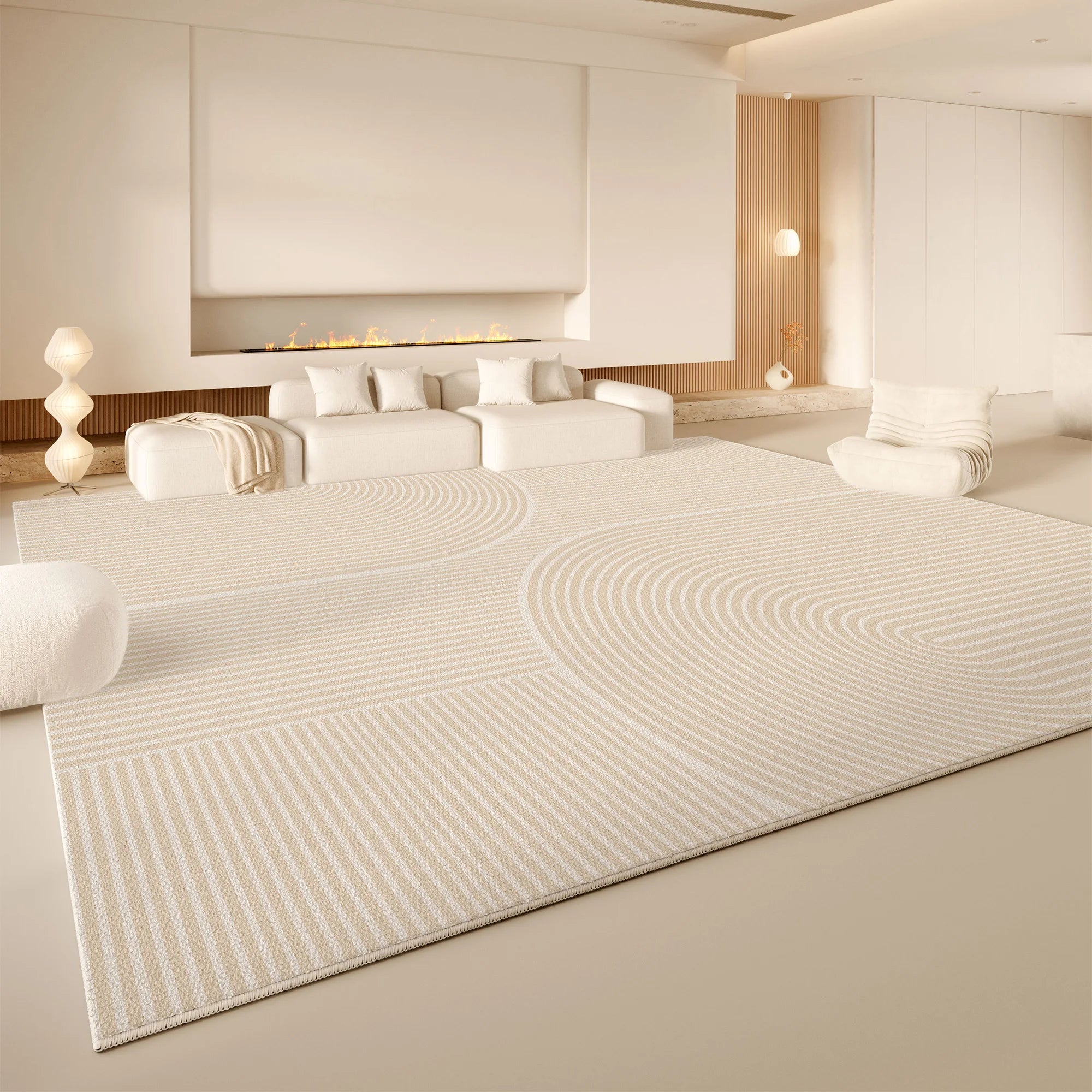 Cream Wind Carpet: Experience Light Luxury with Premium Faux Cashmere