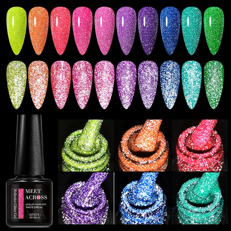 Glitter Gel Nail Polish: Semi-Permanent UV LED Formula for Stunning Nails