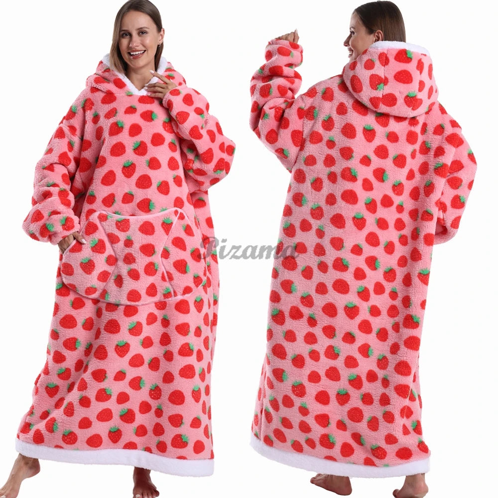 Wearable Sherpa Blanket Hoodie: Perfect for Halloween and Holiday Comfort