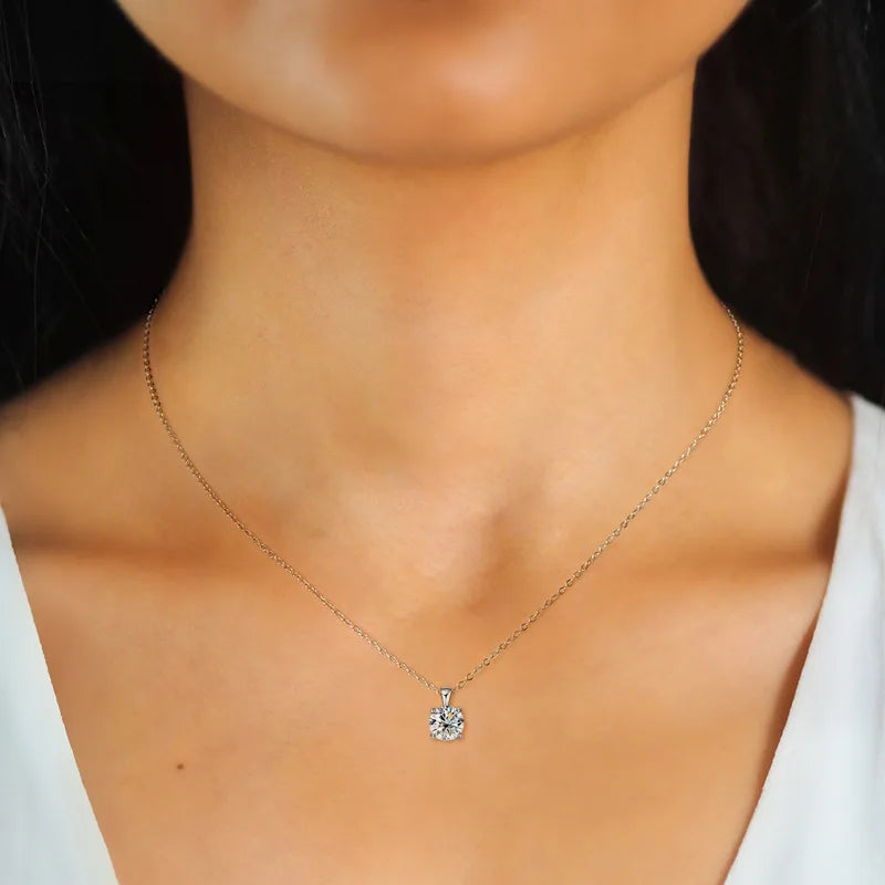 Celestial Charm: Dazzling Moissanite Necklace for Every Occasion