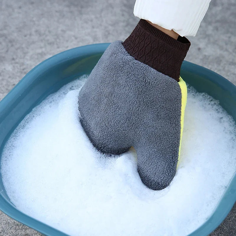 Dual-Sided Microfiber Car Washing Gloves for Effective Cleaning