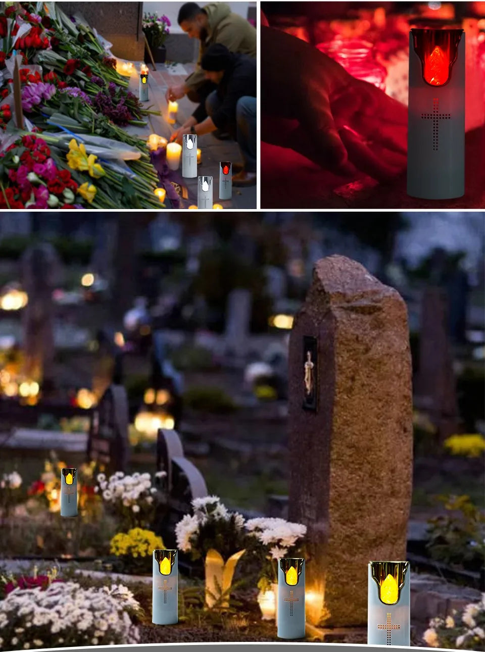 Flameless Prayer Candle: Musical LED Lamp for Serene Remembrance