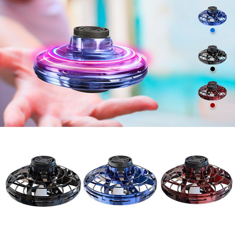 RGB Light Gyro: Compact Interactive Flying Toy for All Ages