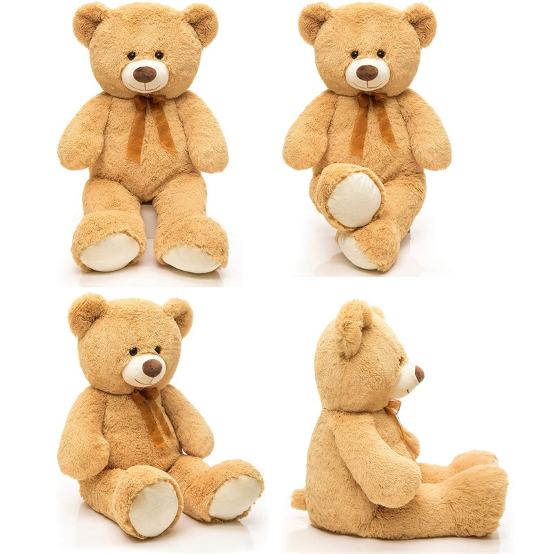 Sleek Teddy Companion: Fashionable Plush Toy for Kids