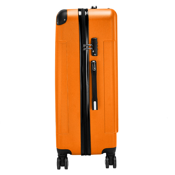 3-in-1 ABS Trolley Case: Vibrant Orange in 20, 24, and 28 Inches