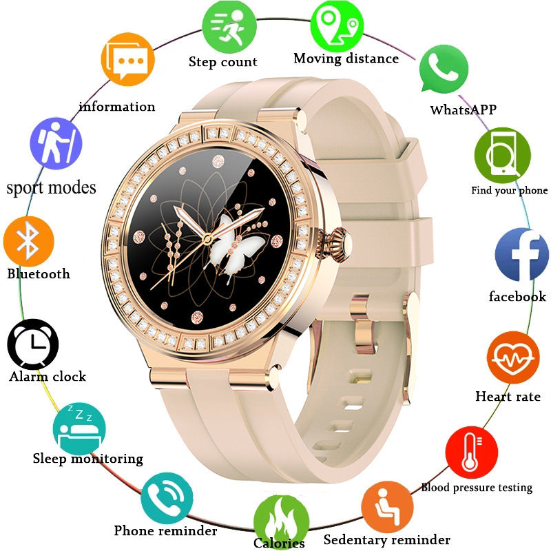 Stylish Fitness Tracker: Women's Smart Watch with Bluetooth and Pedometer Features