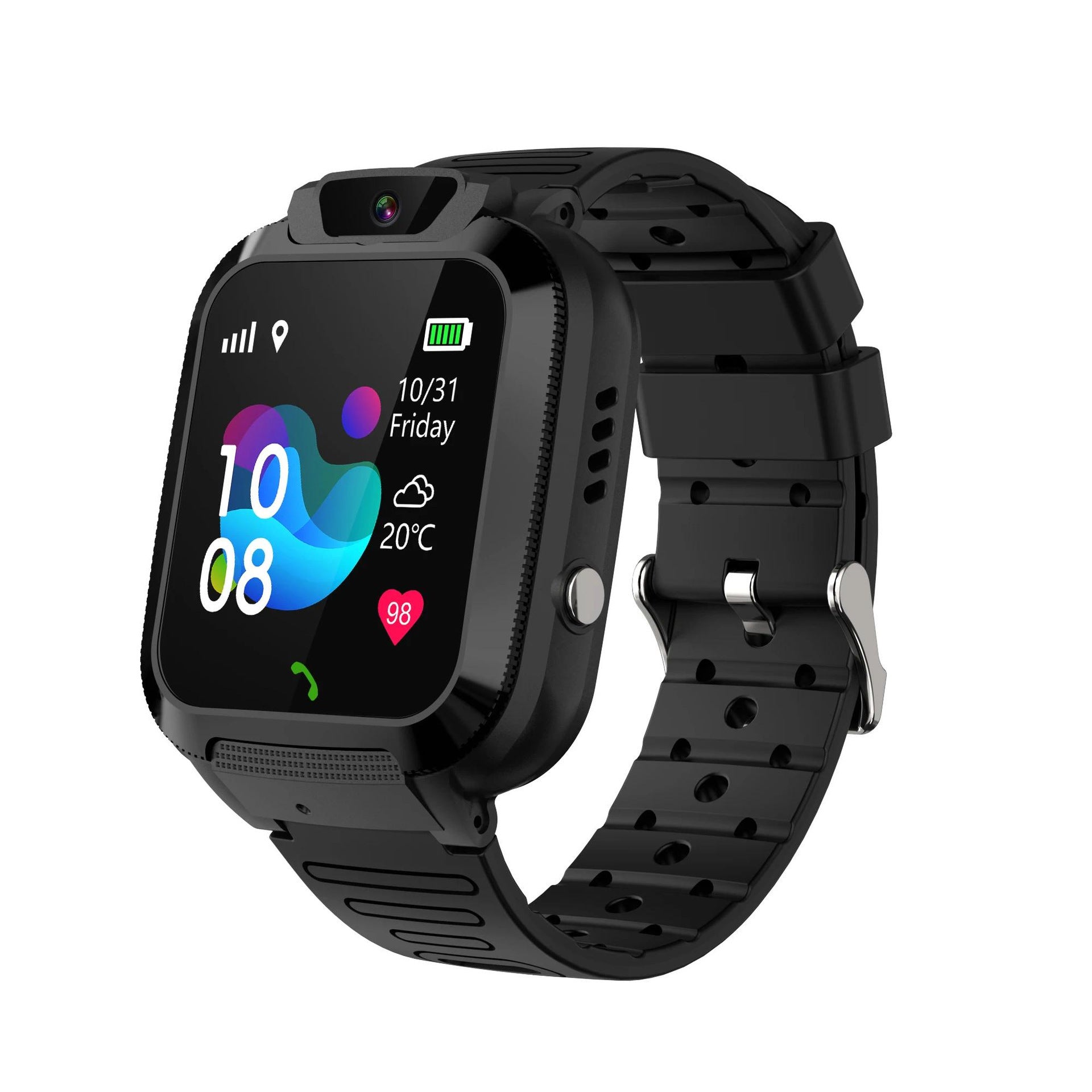 Durable SOS Tracker Watch: Waterproof Design with Camera for Kids' Safety and Connection