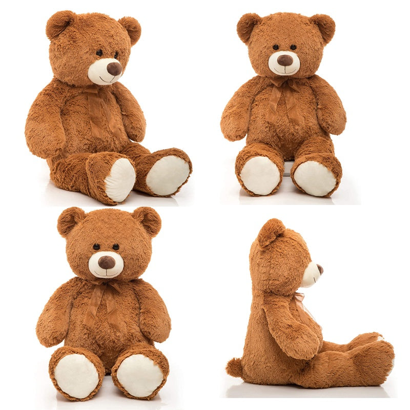 Sleek Teddy Companion: Fashionable Plush Toy for Kids