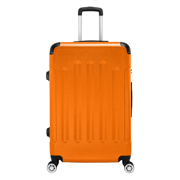 3-in-1 ABS Trolley Case: Vibrant Orange in 20, 24, and 28 Inches