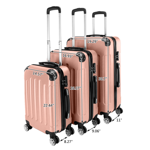 Durable 3-in-1 Luggage Set: Convenient and Reliable for Long Trips
