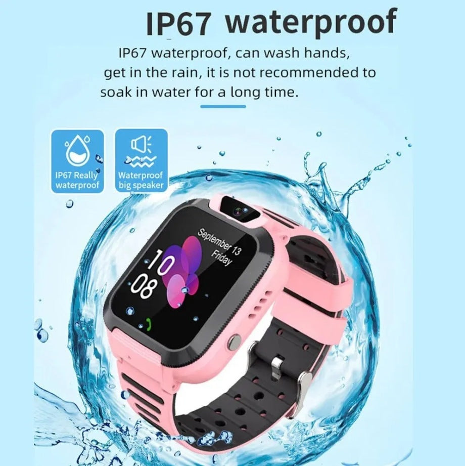 Durable SOS Tracker Watch: Waterproof Design with Camera for Kids' Safety and Connection