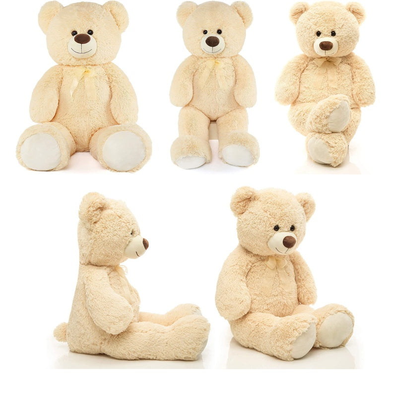 Sleek Teddy Companion: Fashionable Plush Toy for Kids