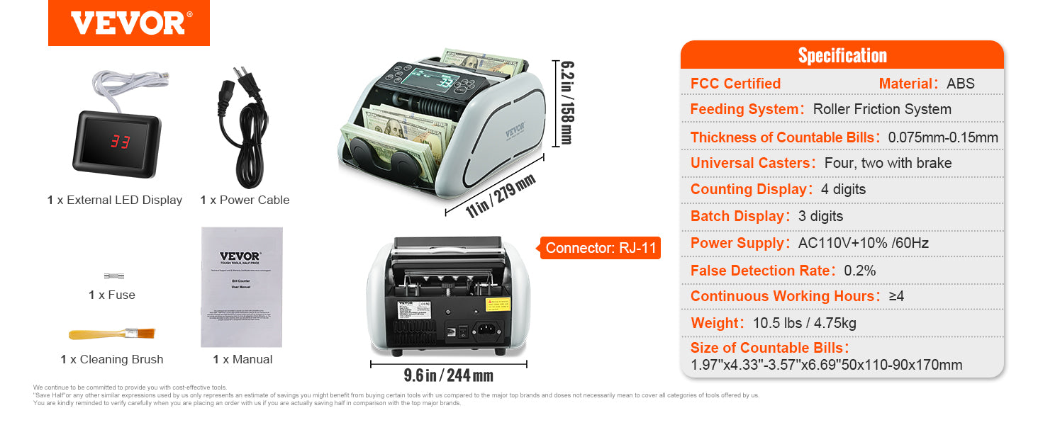 High-Speed Money Counter: Detect Counterfeits with Precision