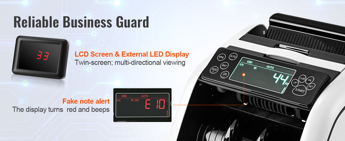High-Speed Money Counter: Detect Counterfeits with Precision